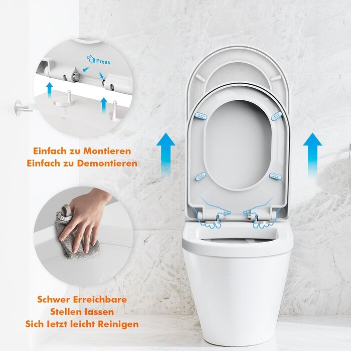 WC-Sitz in D-Form mit Absenkautomatik - 31% Rabatt