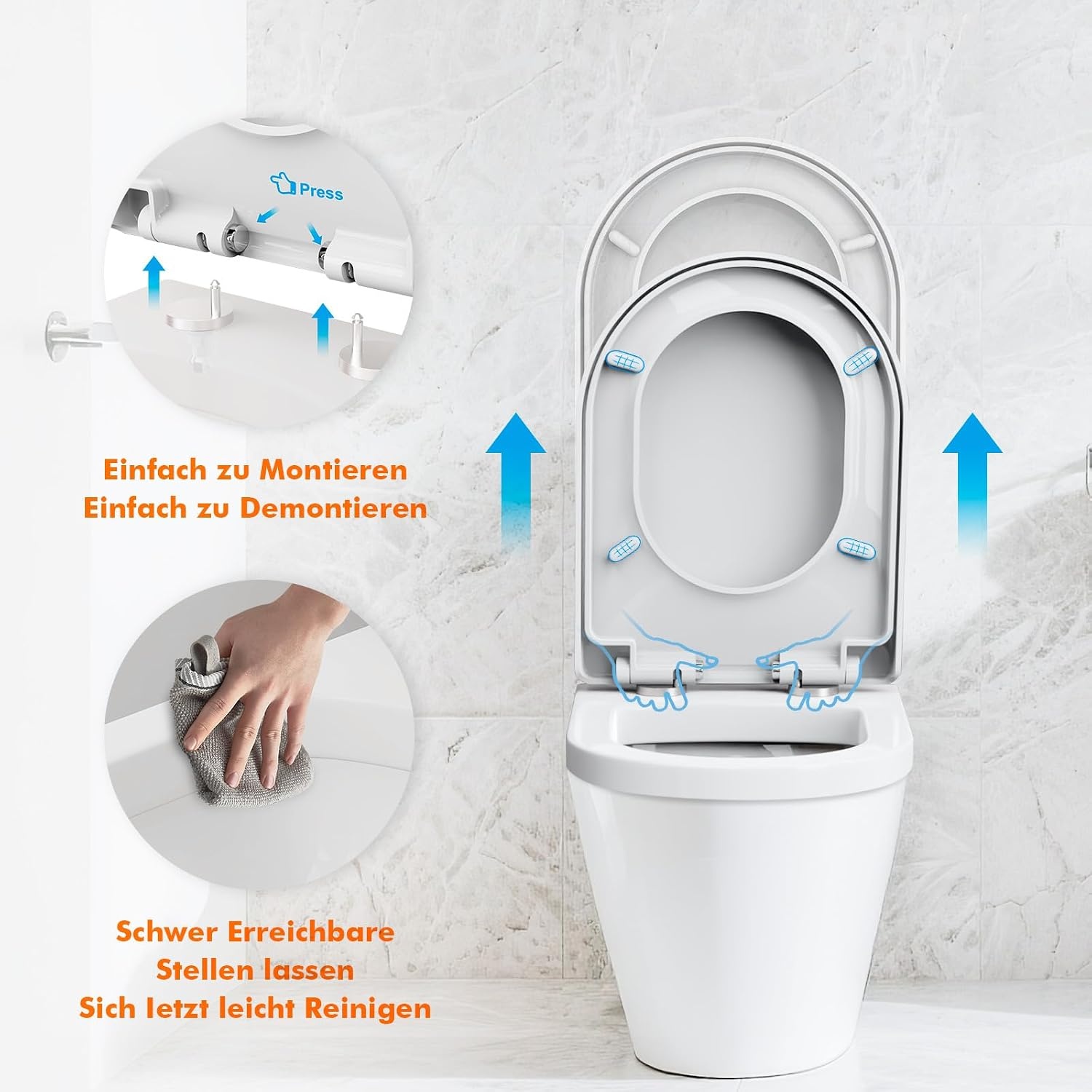 WC-Sitz in D-Form mit Absenkautomatik - 31% Rabatt