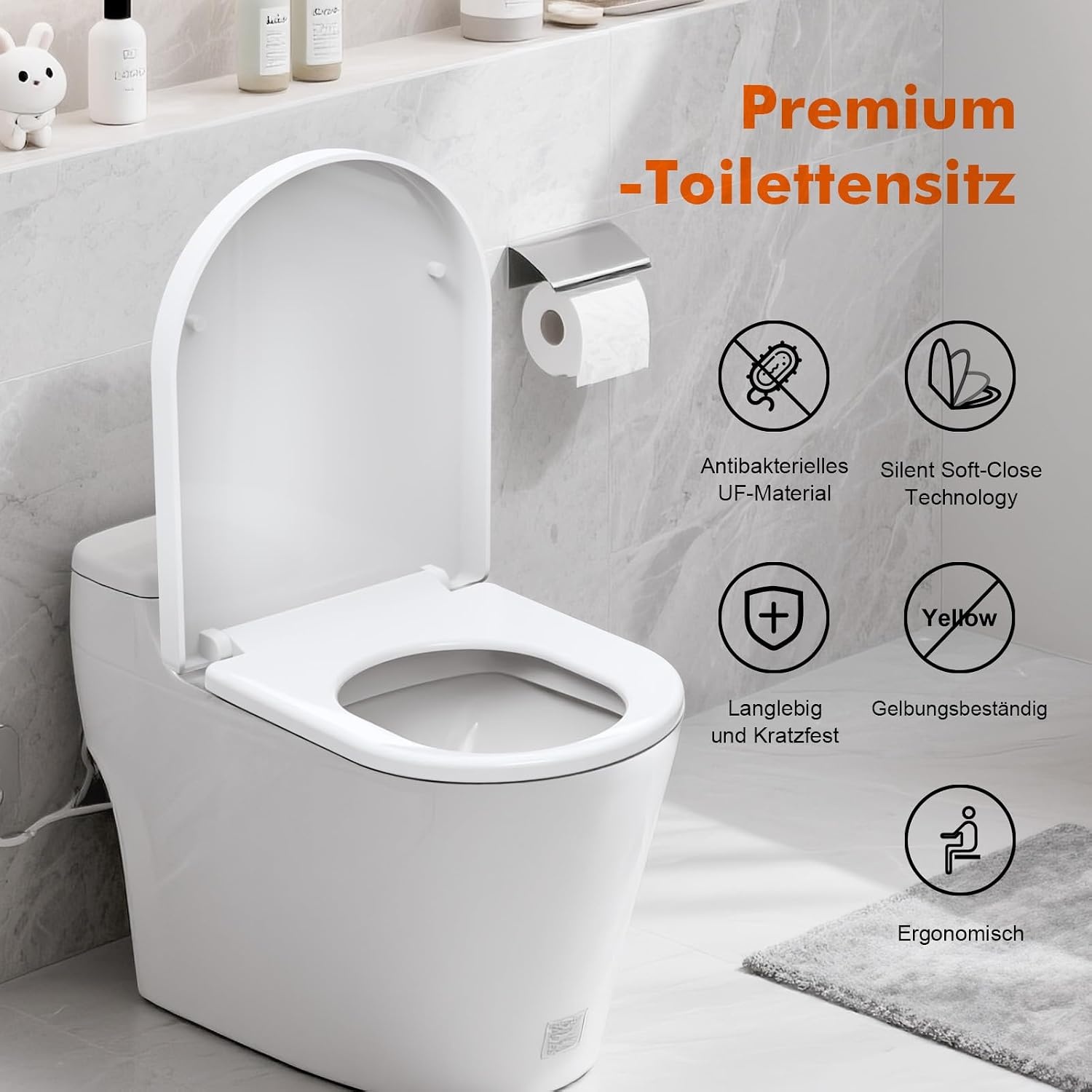 WC-Sitz in D-Form mit Absenkautomatik - 31% Rabatt