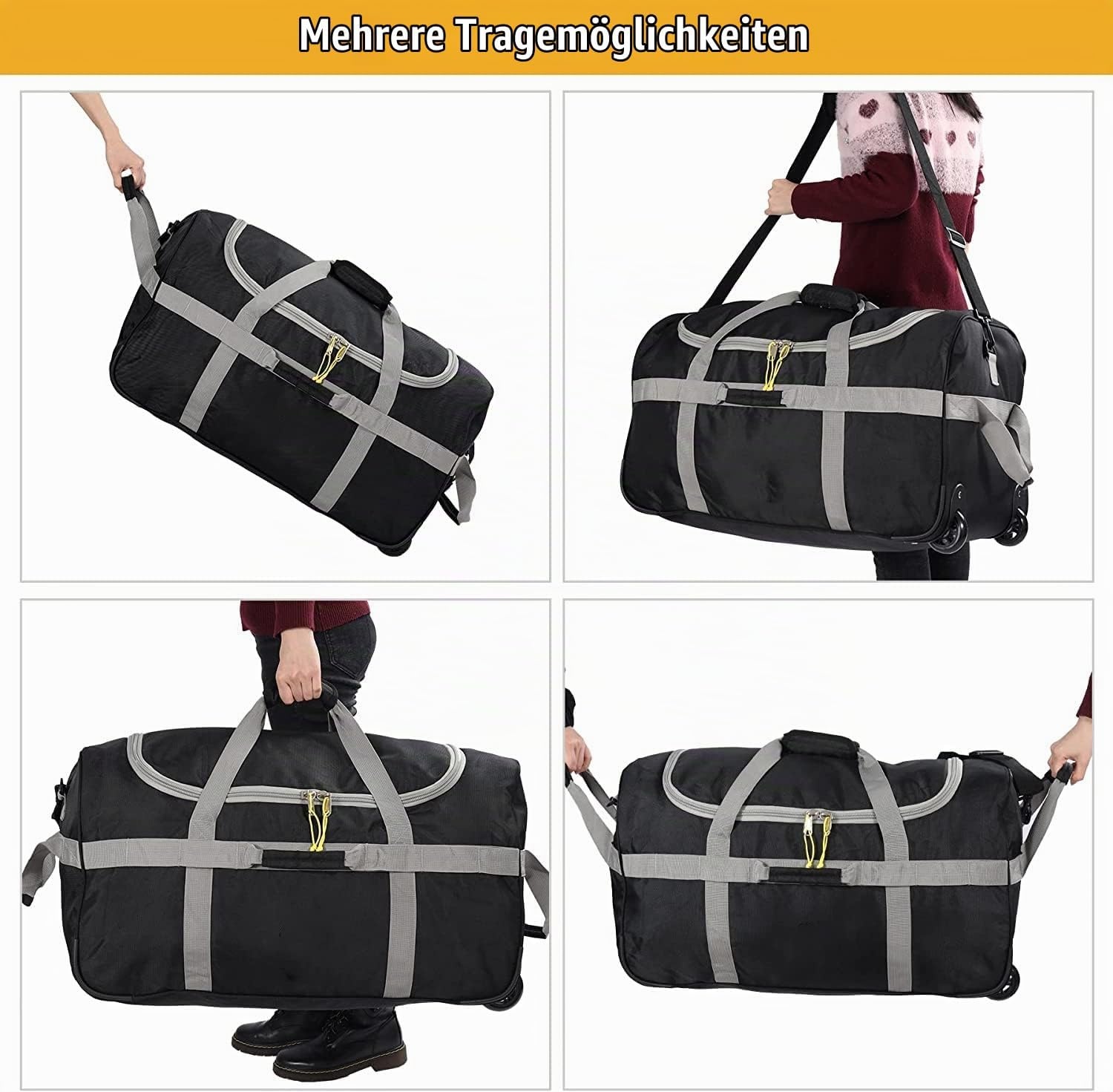 Faltbare Reisetasche 85L Schwarz - Zwart - S - 32% Rabatt