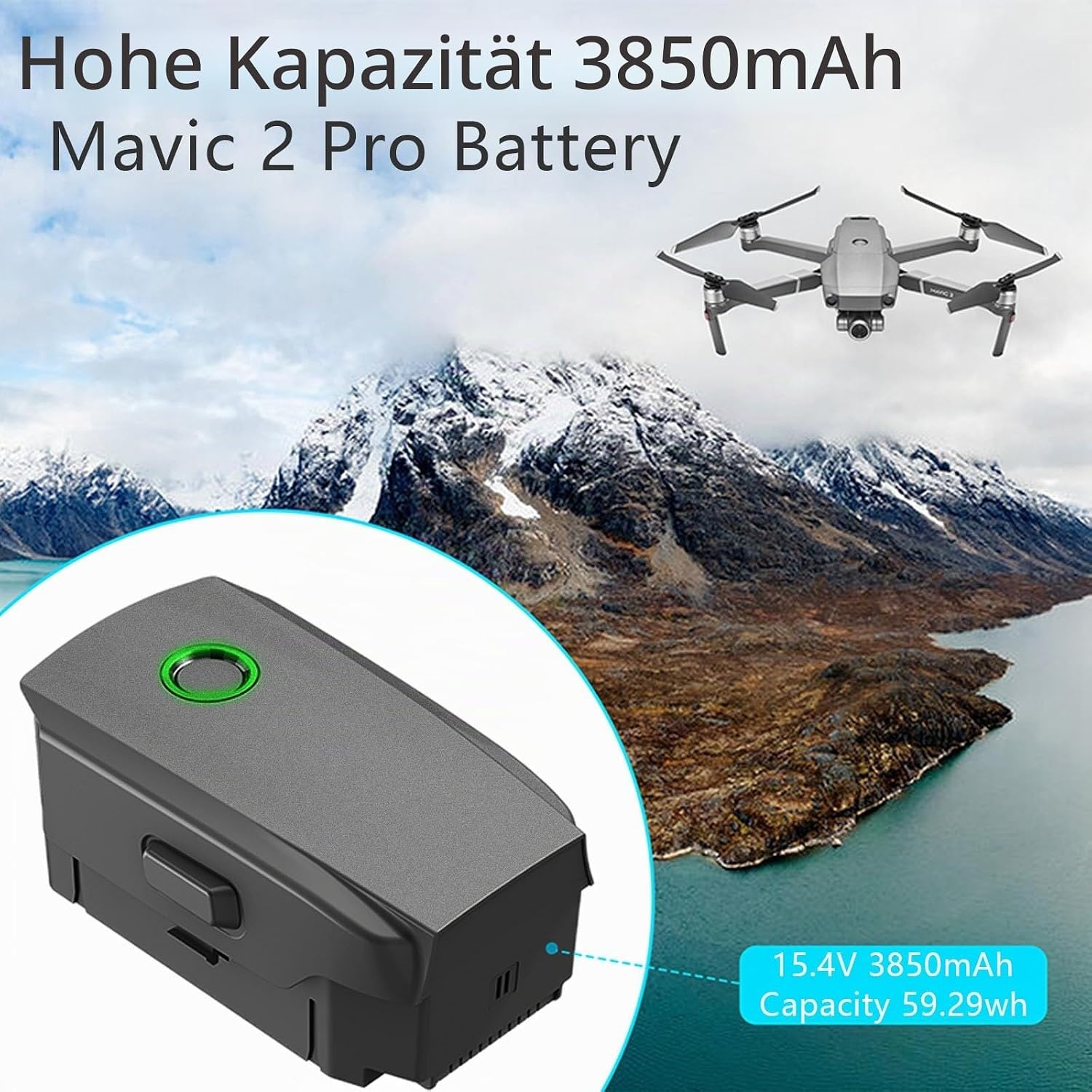 Ersatz-Flugakku für Drohne - 3850 mAh - 34% Rabatt
