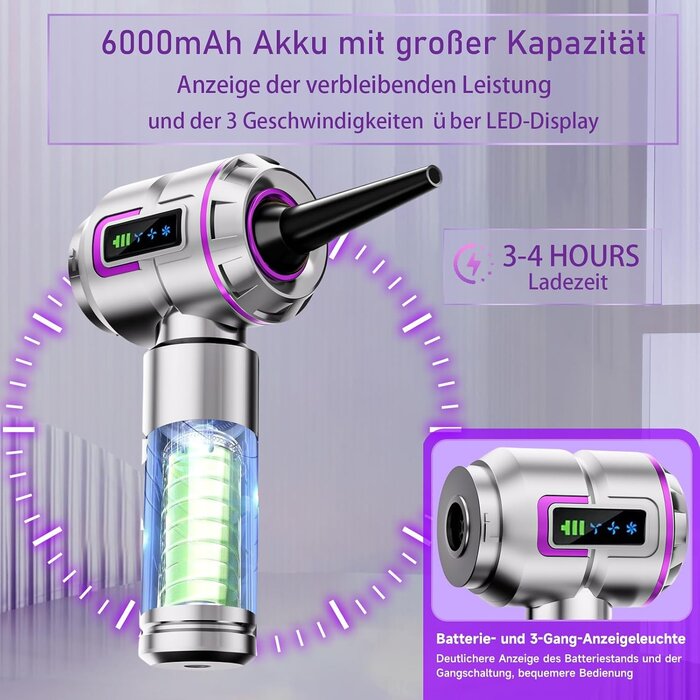 Kabelloser Handstaubsauger - 22.000 Pa mit Blasfunktion - 31% Rabatt