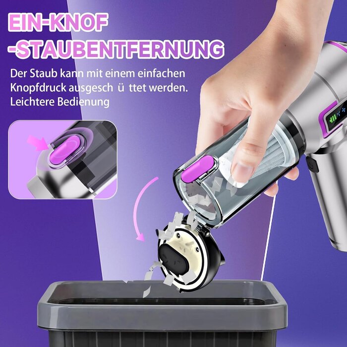 Kabelloser Handstaubsauger - 22.000 Pa mit Blasfunktion - 31% Rabatt