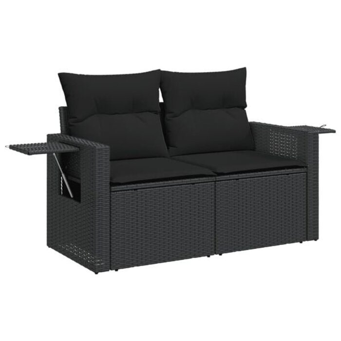 2-Sitzer Gartenbank Poly-Rattan mit Beistelltisch - 35% Rabatt