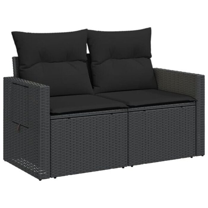 2-Sitzer Gartenbank Poly-Rattan mit Beistelltisch - 35% Rabatt