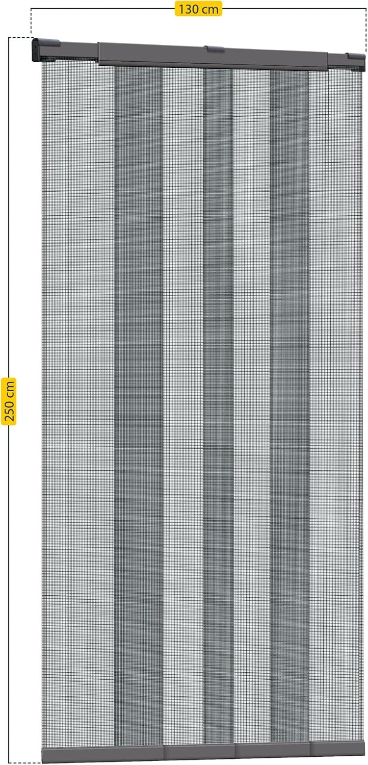 Insektenschutz-Teleskopvorhang 130x250 cm Anthrazit - 31% Rabatt