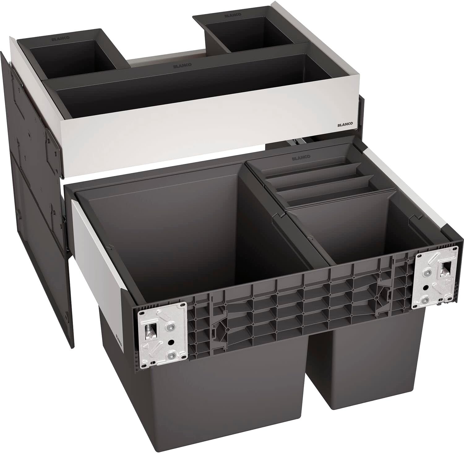 Abfalltrennsystem 4-fach für 60 cm Unterschrank, 42 Liter - 35% Rabatt
