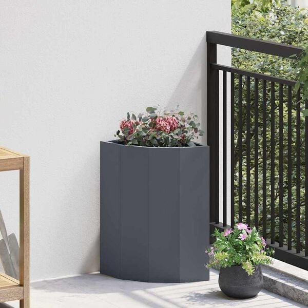 Eck-Pflanzkübel Anthrazit 30 x 30 x 50 cm - 33% Rabatt