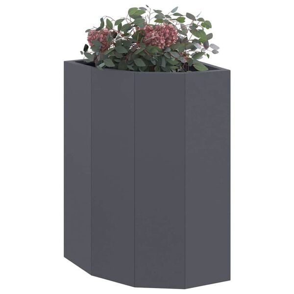 Eck-Pflanzkübel Anthrazit 30 x 30 x 50 cm - 33% Rabatt