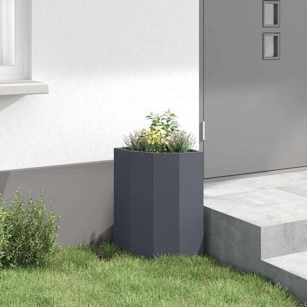 Eck-Pflanzkübel Anthrazit 30 x 30 x 50 cm - 33% Rabatt