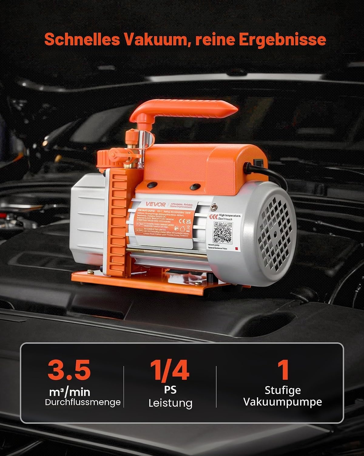 Profi Vakuumpumpe 3,5 CFM - 33% Rabatt - HVAC, Entgasung & Holzstabilisierung