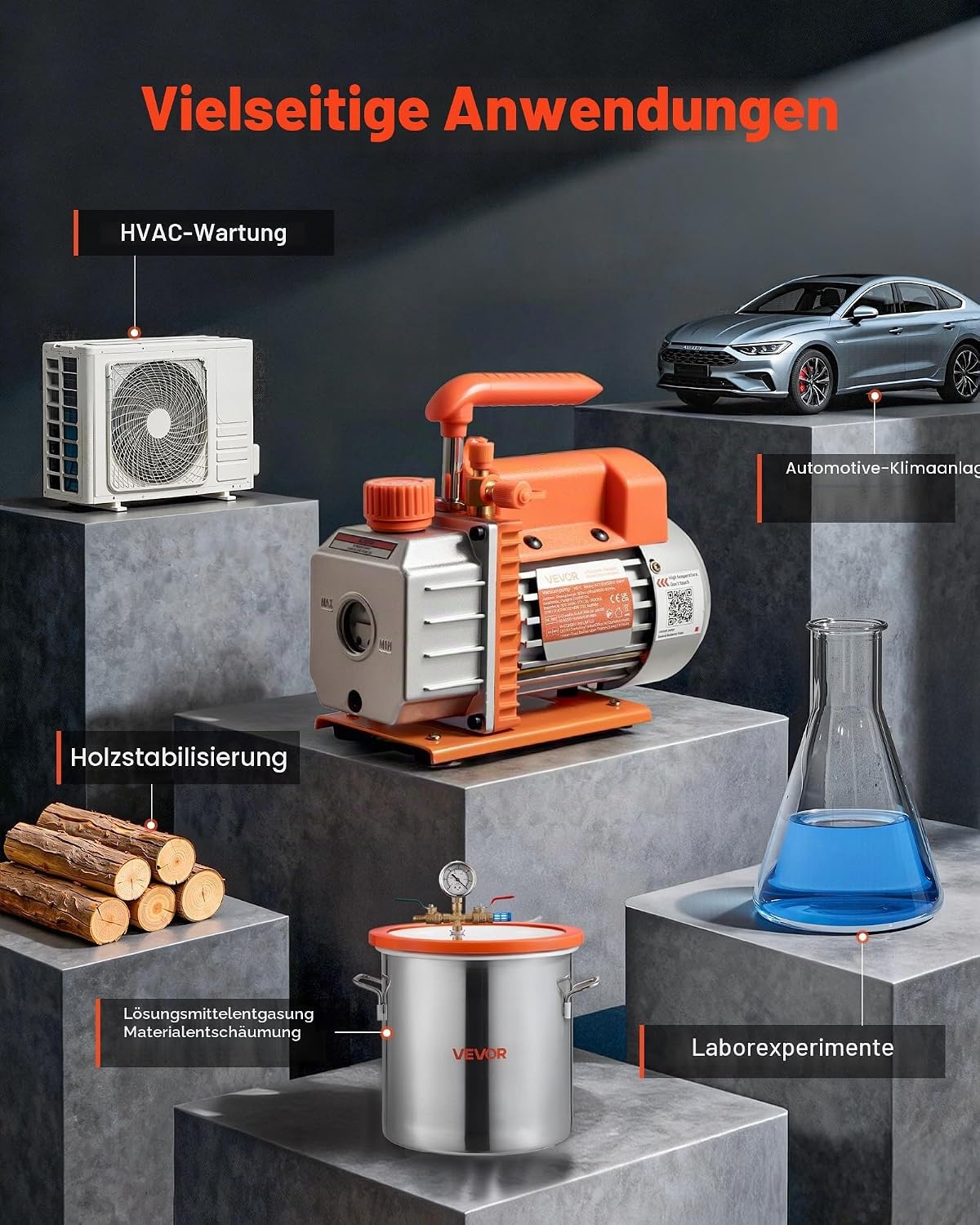 Profi Vakuumpumpe 3,5 CFM - 33% Rabatt - HVAC, Entgasung & Holzstabilisierung
