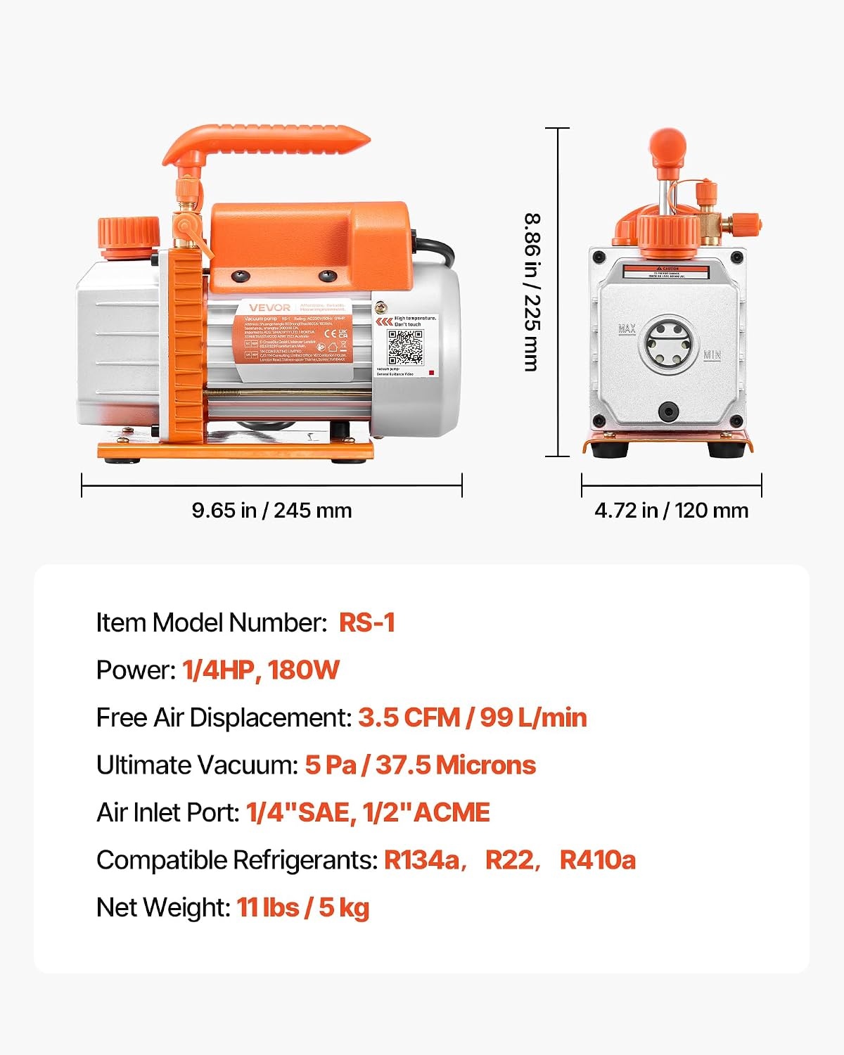 Profi Vakuumpumpe 3,5 CFM - 33% Rabatt - HVAC, Entgasung & Holzstabilisierung