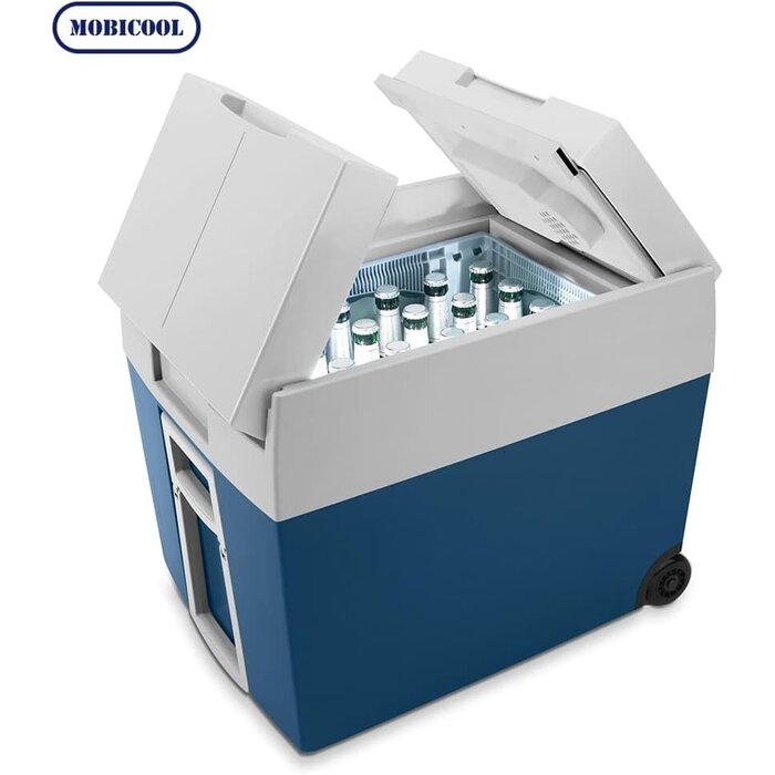 Thermoelektrische Kühlbox 48L, 12V/230V mit Rollen - 34% Rabatt