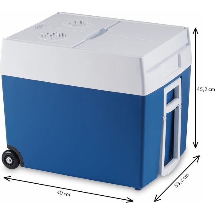 Thermoelektrische Kühlbox 48L, 12V/230V mit Rollen - 34% Rabatt