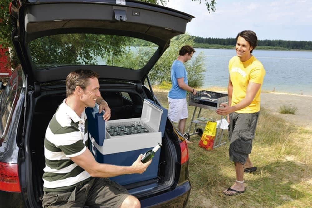 Thermoelektrische Kühlbox 48L, 12V/230V mit Rollen - 34% Rabatt