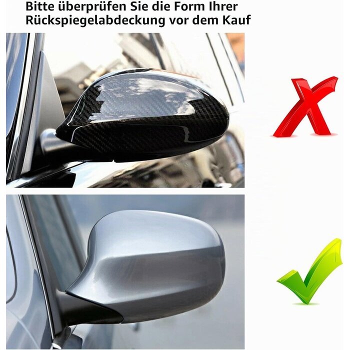 Spiegelkappen für BMW 1er & 3er Zwart S - 33% Rabatt
