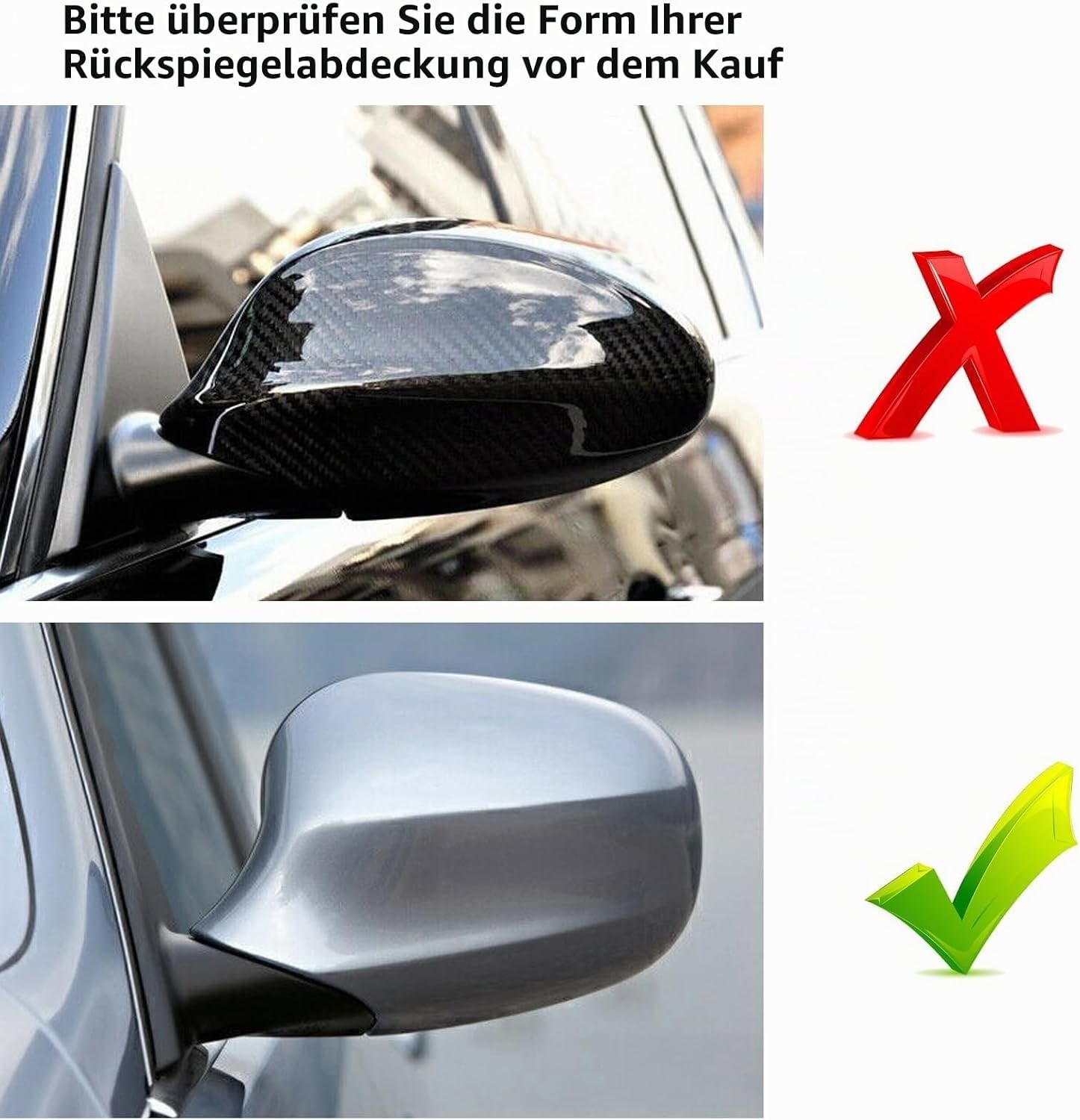 Spiegelkappen für BMW 1er & 3er Zwart S - 33% Rabatt