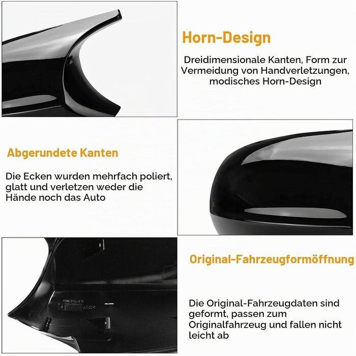 Spiegelkappen für BMW 1er & 3er Zwart S - 33% Rabatt