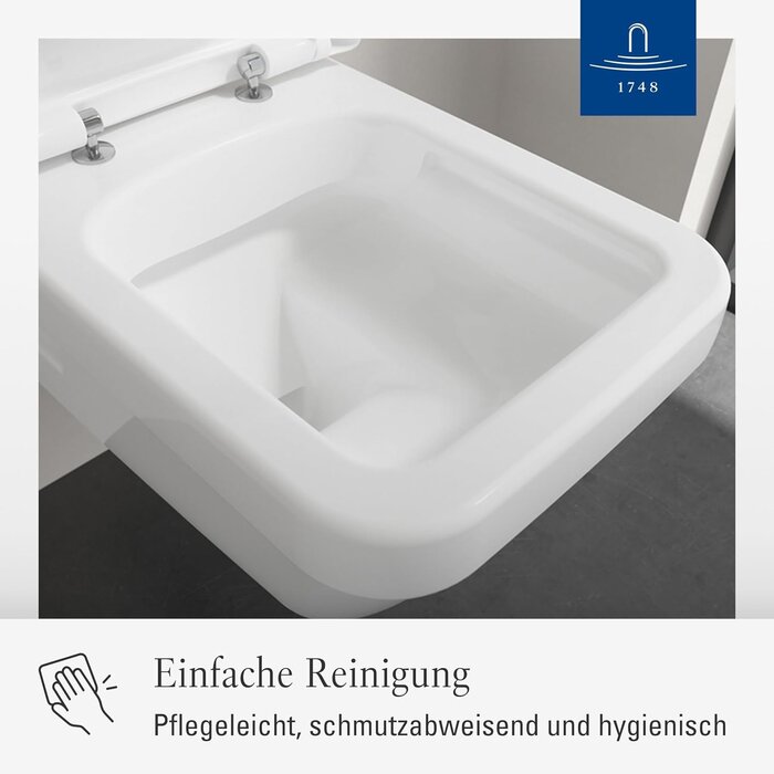 Eckiger WC-Sitz mit Absenkautomatik - Weiß Alpin - 34% Rabatt