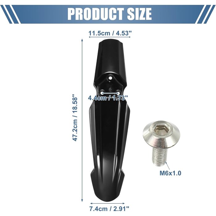 Hinterrad-Kotflügel für Surron & Segway - 32% Rabatt - Schwarz