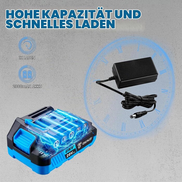 Akku-Exzenterschleifer 125 mm, 20V, Schwarz-Grau, Größe S - 31% Rabatt