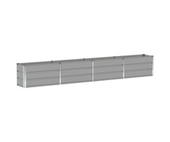 Vidaxl Großer Pflanzkübel aus Stahl 320 cm Lichtgrau - 40% Rabatt