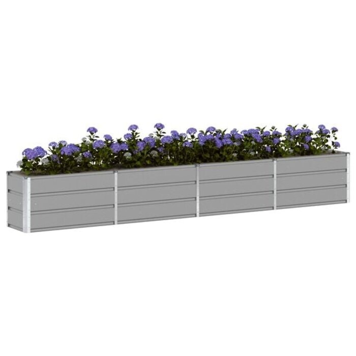 Großer Pflanzkübel Stahl 320x40x45cm Lichtgrau - 34% Rabatt