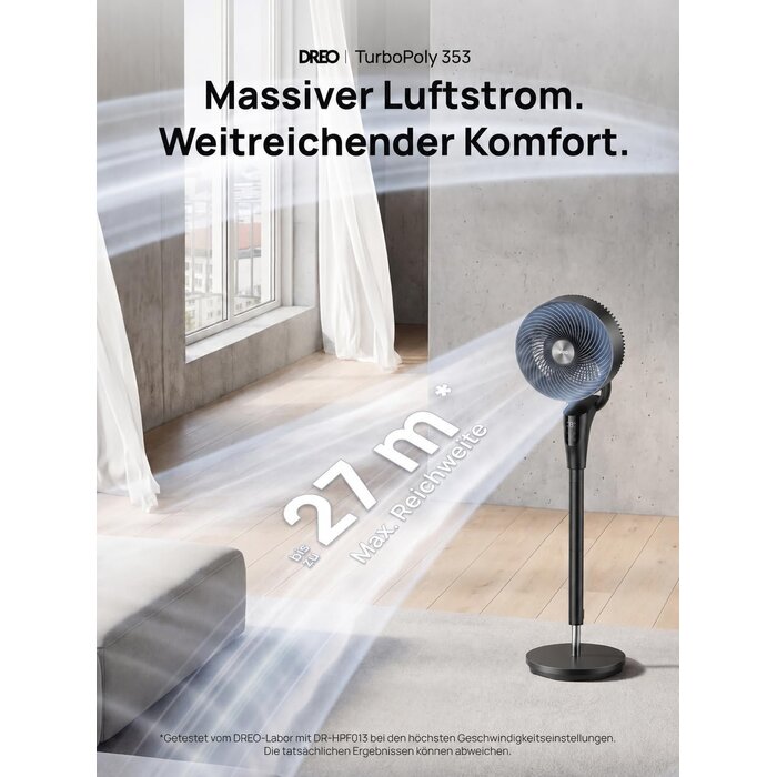 Standventilator, 36W, mit Fernbedienung - 34% Rabatt auf Retourenware
