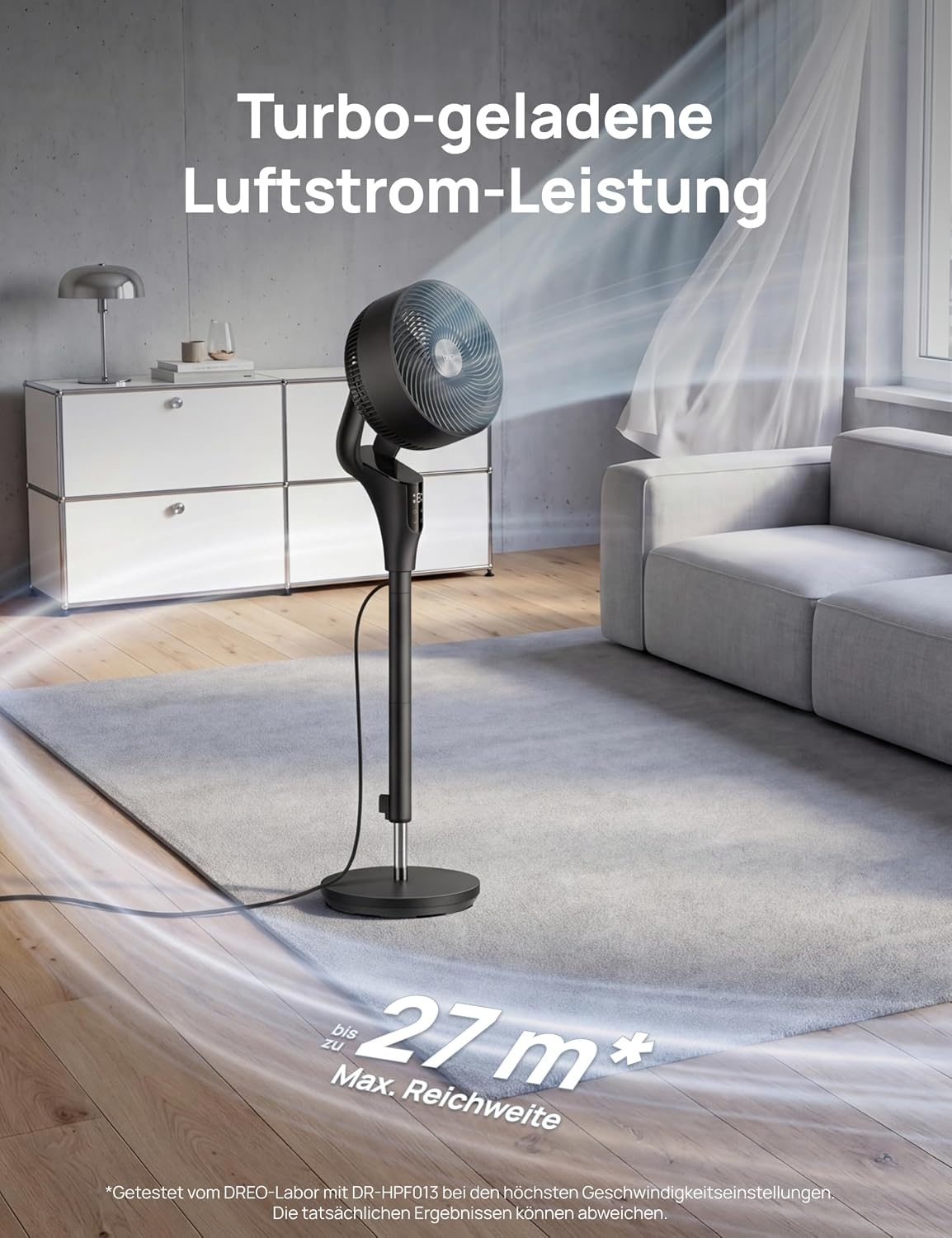 Standventilator, 36W, mit Fernbedienung - 34% Rabatt auf Retourenware