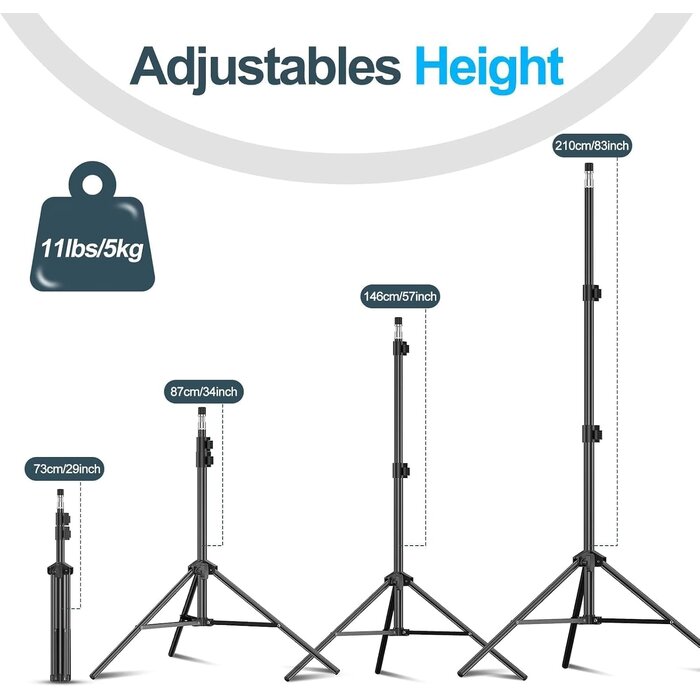 Studio-Stativ Set 2x 210cm für Softboxen - 31% Rabatt