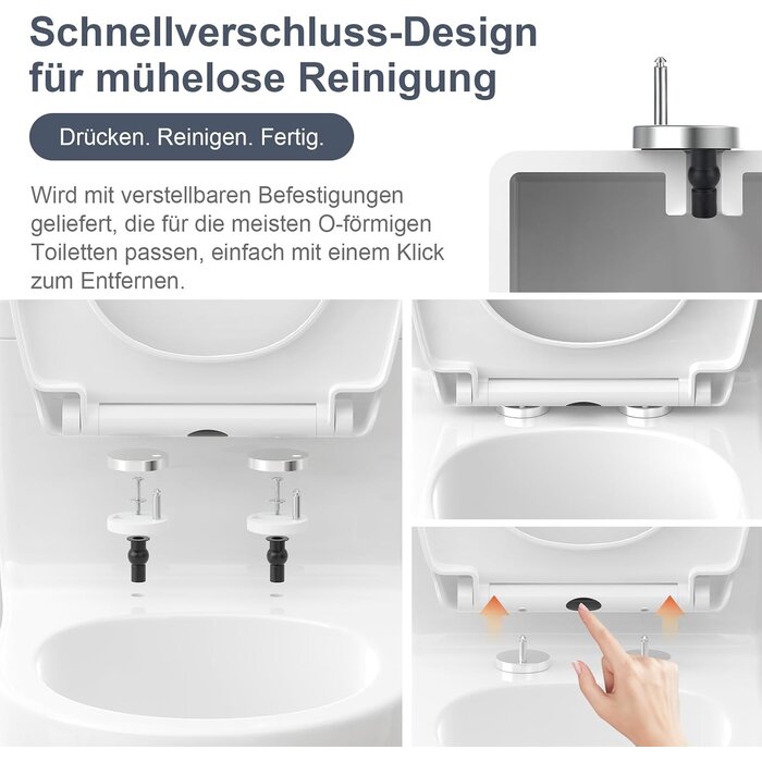 Universeller WC-Sitz mit Absenkautomatik weiß, 32% Rabatt