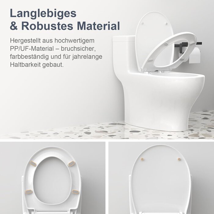 Universeller WC-Sitz mit Absenkautomatik weiß, 32% Rabatt