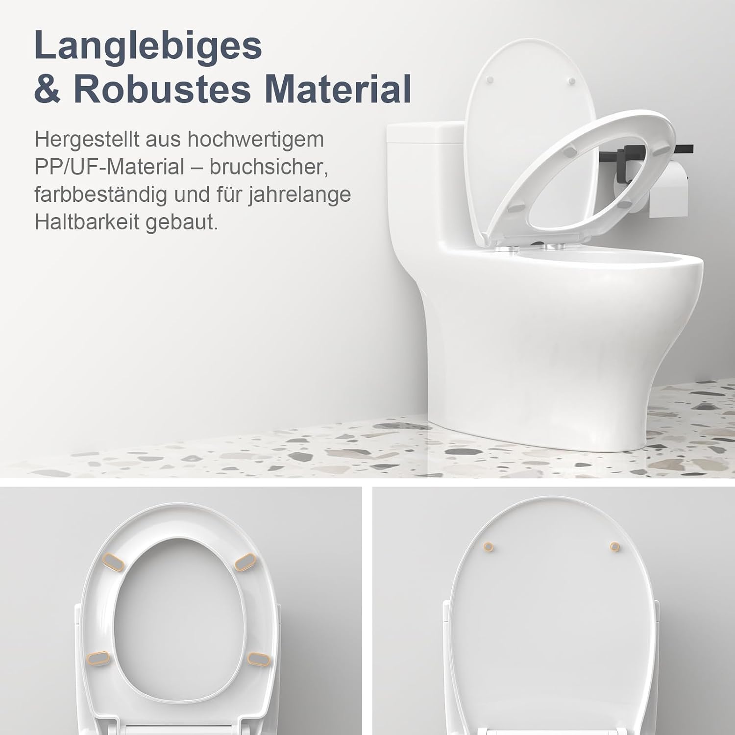 Universeller WC-Sitz mit Absenkautomatik weiß, 32% Rabatt