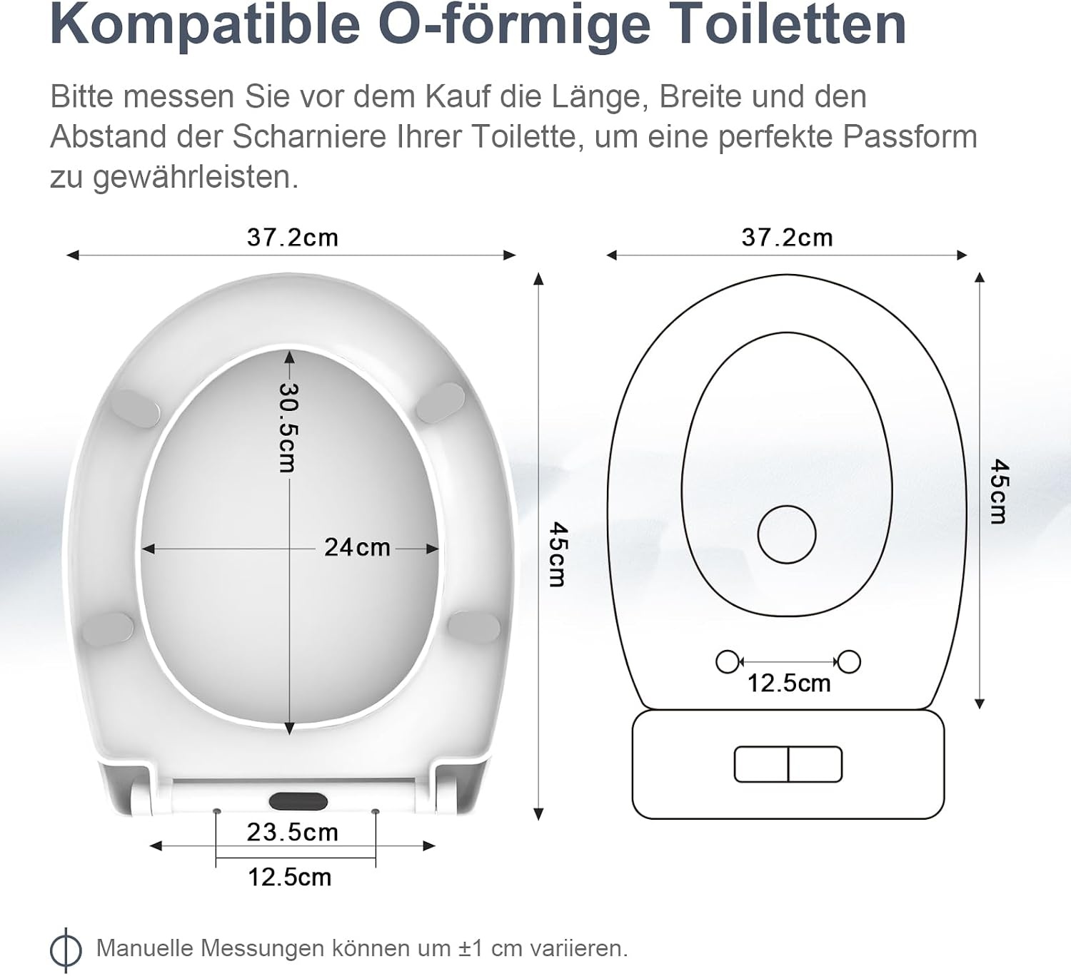 Universeller WC-Sitz mit Absenkautomatik weiß, 32% Rabatt