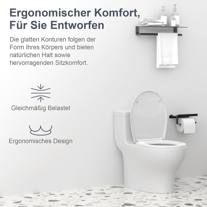 Universeller WC-Sitz mit Absenkautomatik weiß, 32% Rabatt