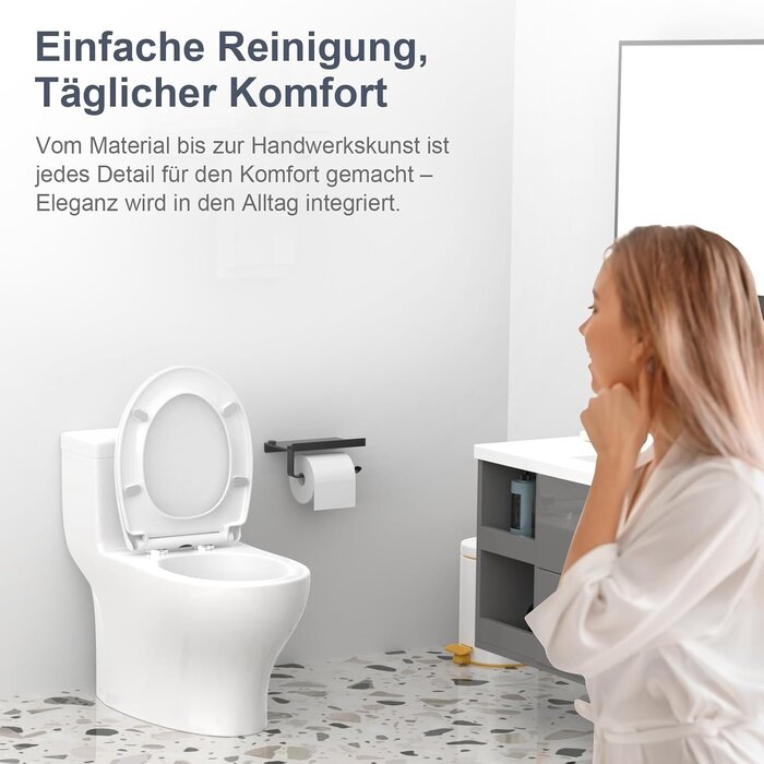 Universeller WC-Sitz mit Absenkautomatik weiß, 32% Rabatt