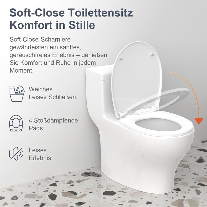 Universeller WC-Sitz mit Absenkautomatik weiß, 32% Rabatt