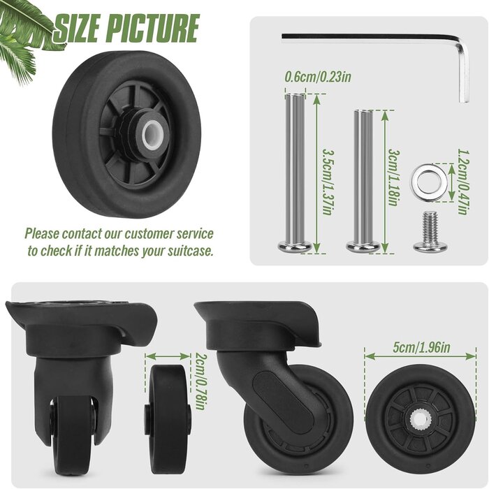 Ersatzrollen für Koffer 50 mm Set mit 29% Rabatt