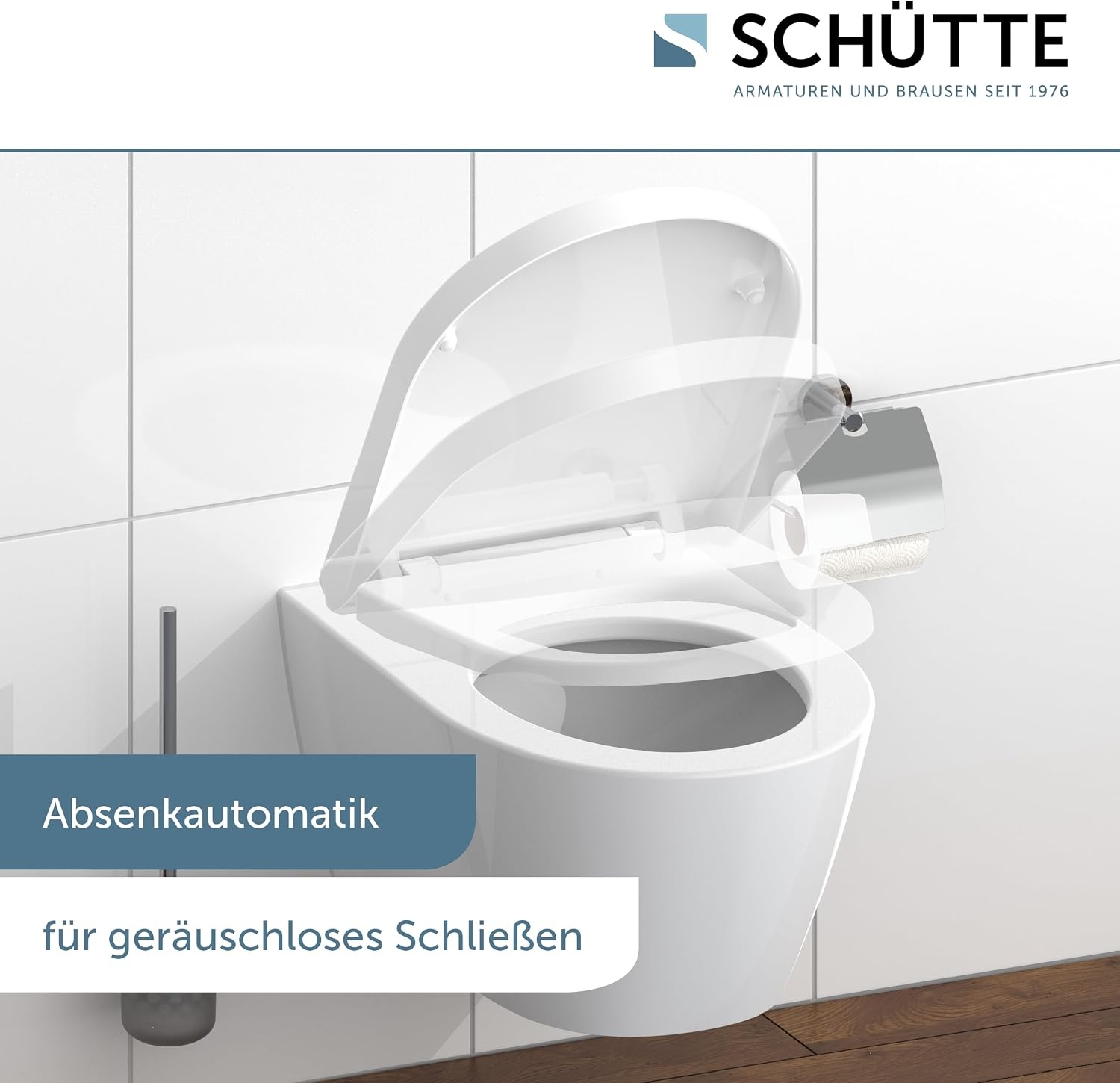 WC-Sitz D-Form Duroplast mit Absenkautomatik - 32% Rabatt - Weiß 45,5x34,5 cm