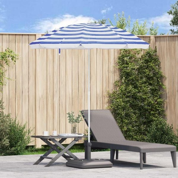 Gartenschirm 240 cm Blau-Weiß - 31% Rabatt