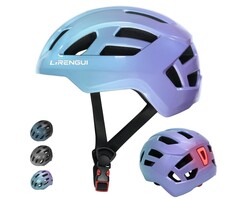 Fahrradhelm für Kinder Größe M Lila mit Rücklicht - 37% Rabatt