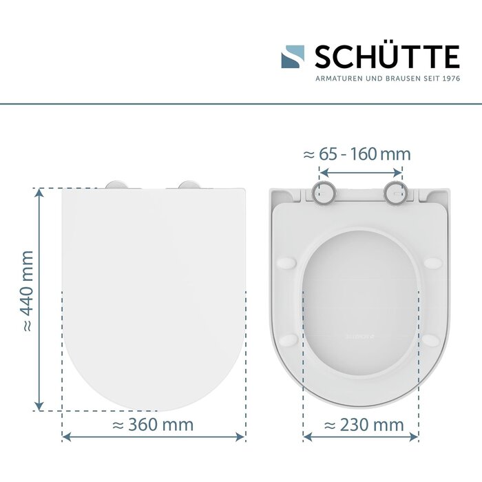 WC-Sitz D-Form Absenkautomatik bis 200kg belastbar - 33% Rabatt
