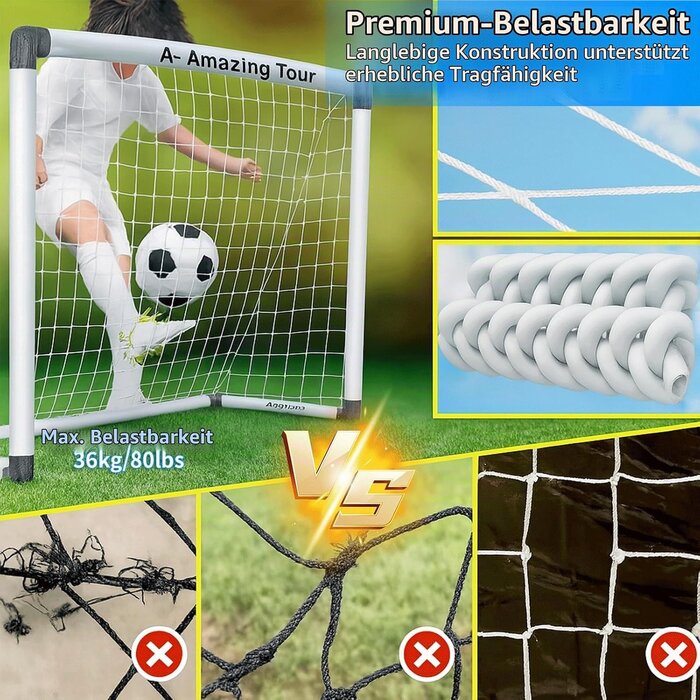 Faltbares Fußballtor für Kinder, 115x80 cm, PVC-Rahmen - 30% Rabatt