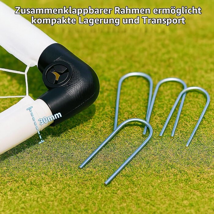 Faltbares Fußballtor für Kinder, 115x80 cm, PVC-Rahmen - 30% Rabatt