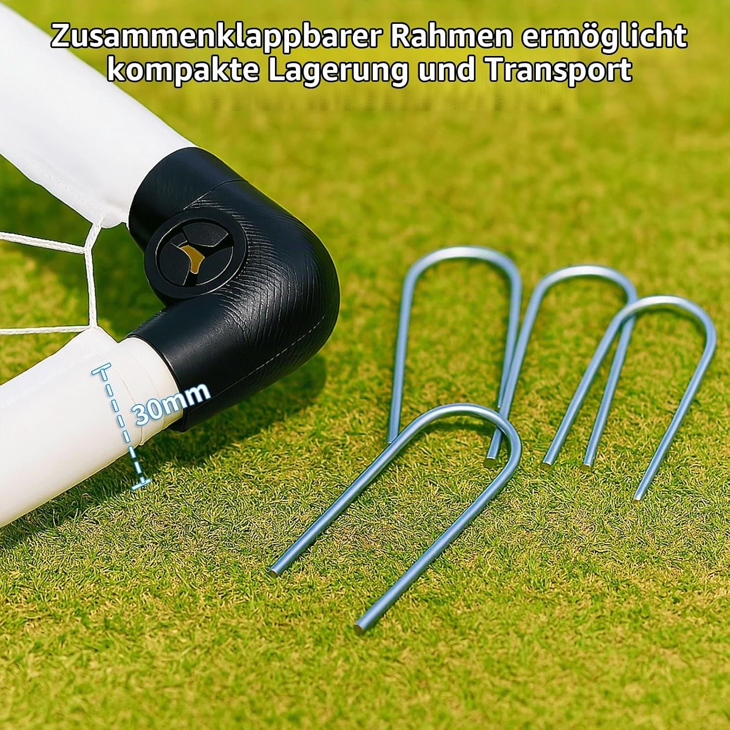 Faltbares Fußballtor für Kinder, 115x80 cm, PVC-Rahmen - 30% Rabatt