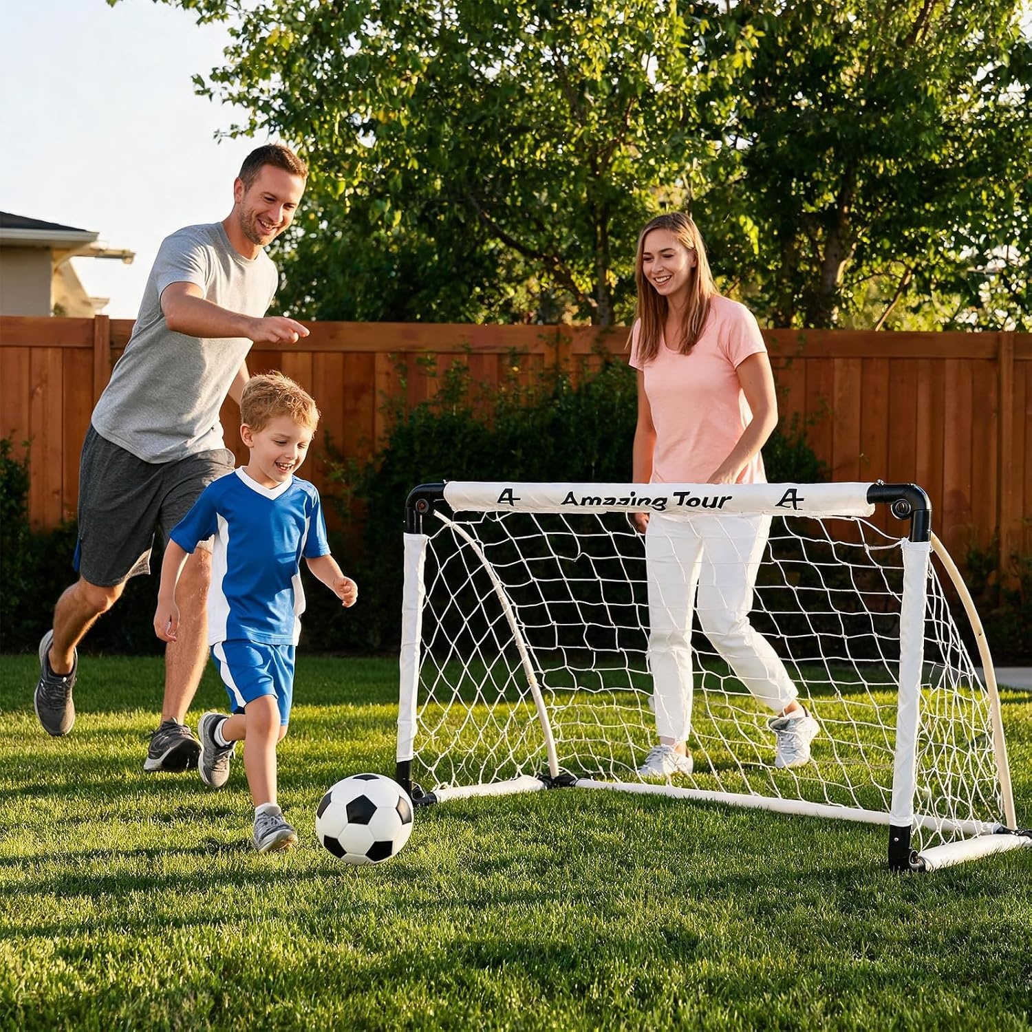 Faltbares Fußballtor für Kinder, 115x80 cm, PVC-Rahmen - 30% Rabatt