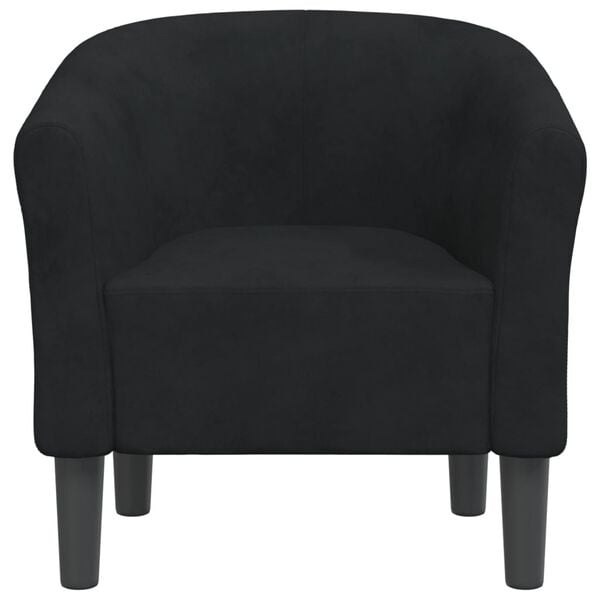Samt-Schalensessel Schwarz, 70 x 56 x 68 cm - 35% Rabatt
