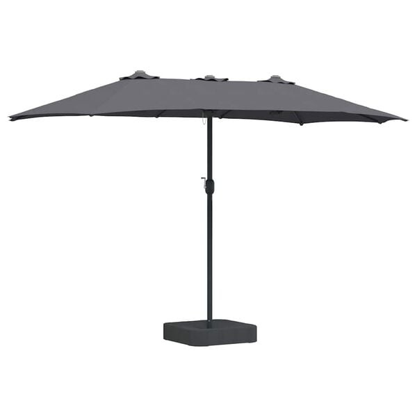 Großer Garten-Sonnenschirm in Anthrazit - 385 x 209 x 244 cm - 35% Rabatt