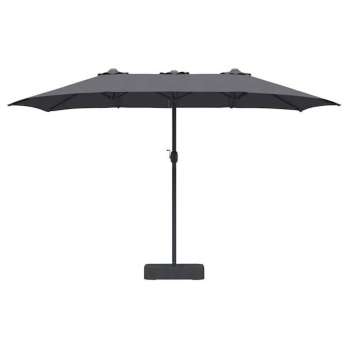 Großer Garten-Sonnenschirm in Anthrazit - 385 x 209 x 244 cm - 35% Rabatt